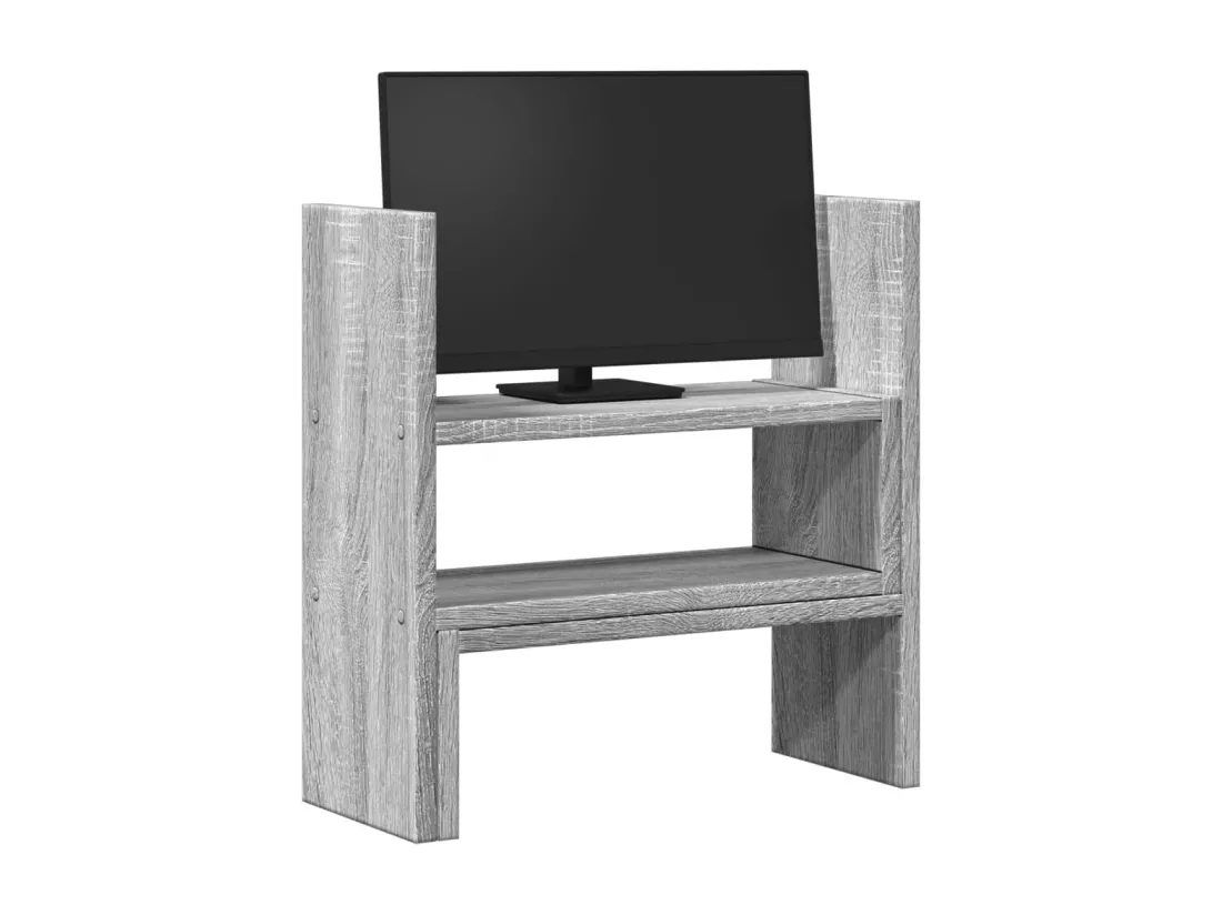 Organisateur de bureau réglable sonoma gris bois d'ingénierie