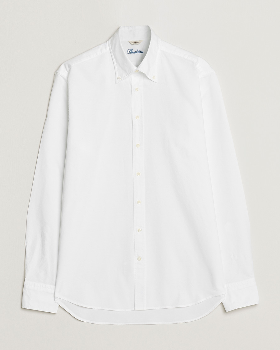 Stenströms Fitted Body Oxford Shirt White