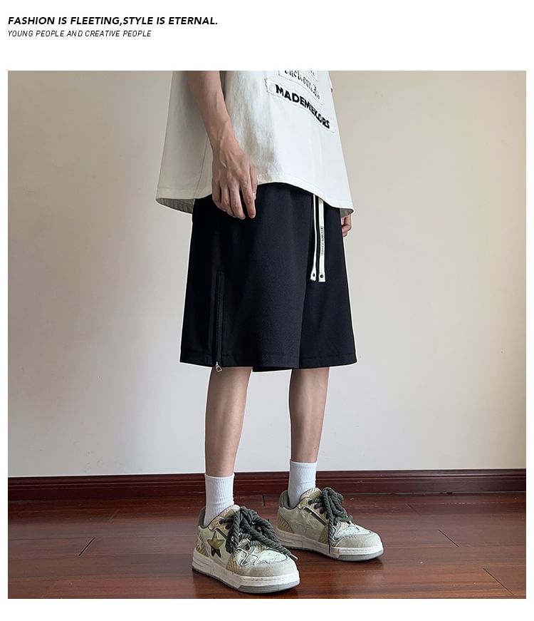 Urtishia - Cargoshorts met trekkoord in de taille en wijde pijpen