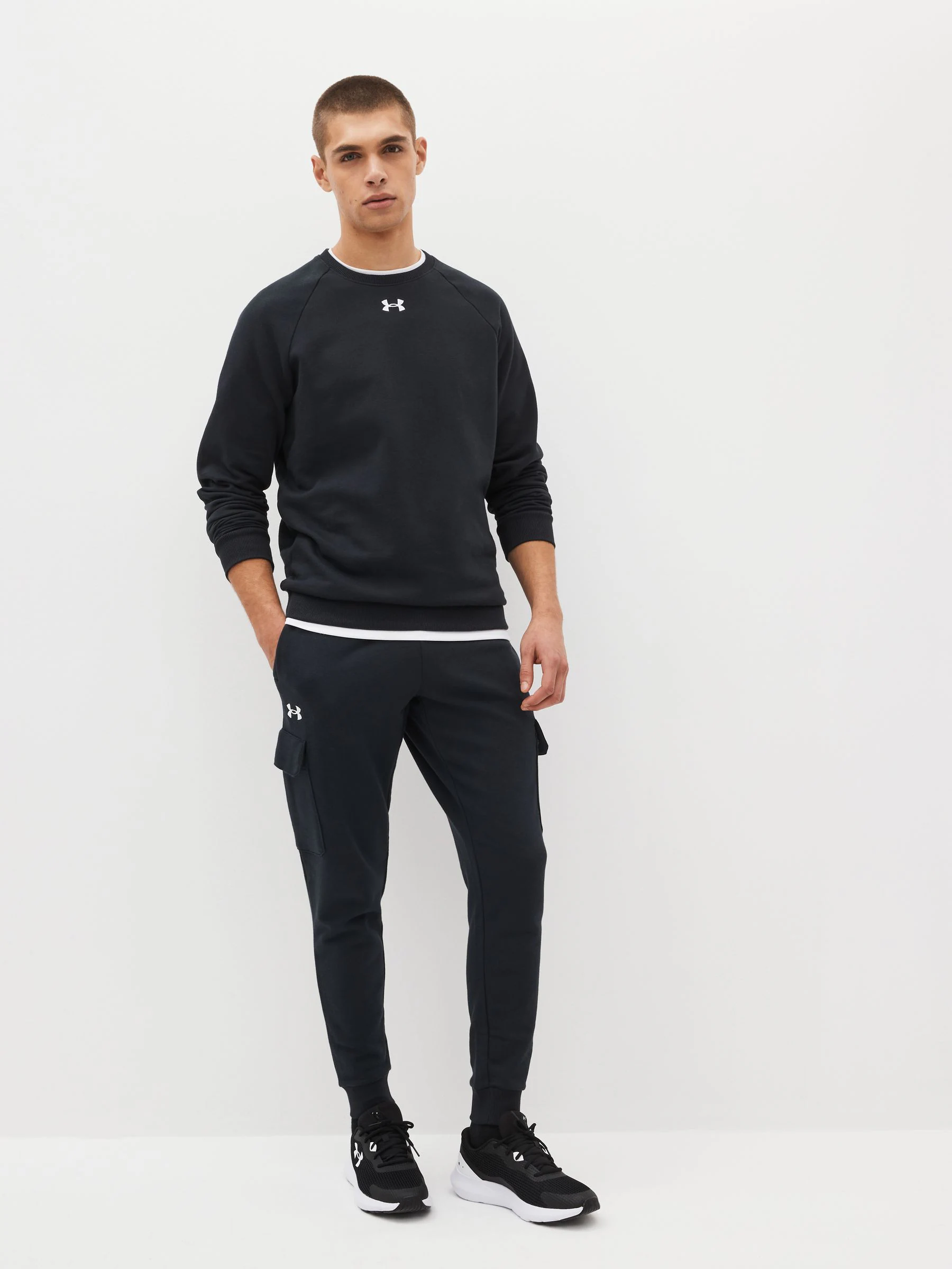 Zwart - Under Armour Rival cargojoggingbroek van fleece