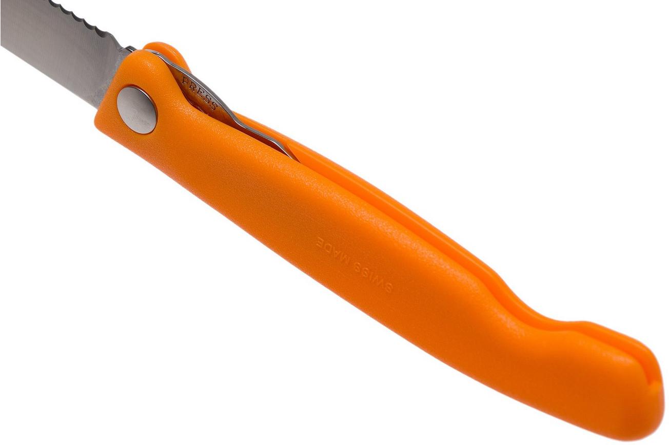 Victorinox SwissClassic 6.7836.F9B gekarteld vouwbaar groentemes, oranje