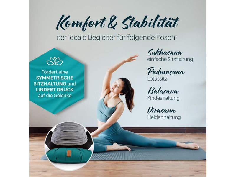 DoYourYoga Yoga-Kissen Ganesh Dunkelgrün Yoga-Kissen