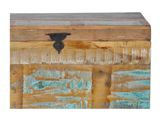 COFFRE EN BOIS DE MANGUIER MULTICOLOR.Giner y Colomer.40x40x80