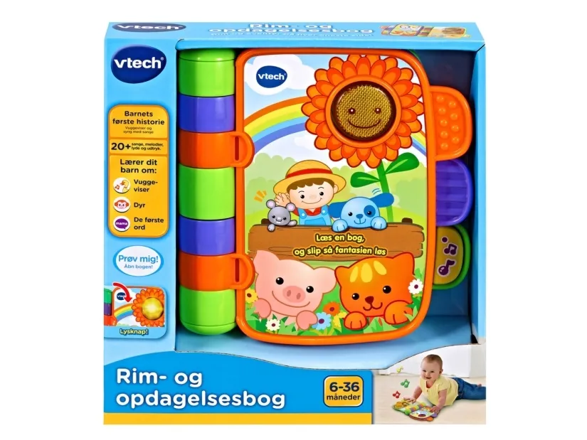 Vtech Baby Rim- og opdagelsesbog DK
