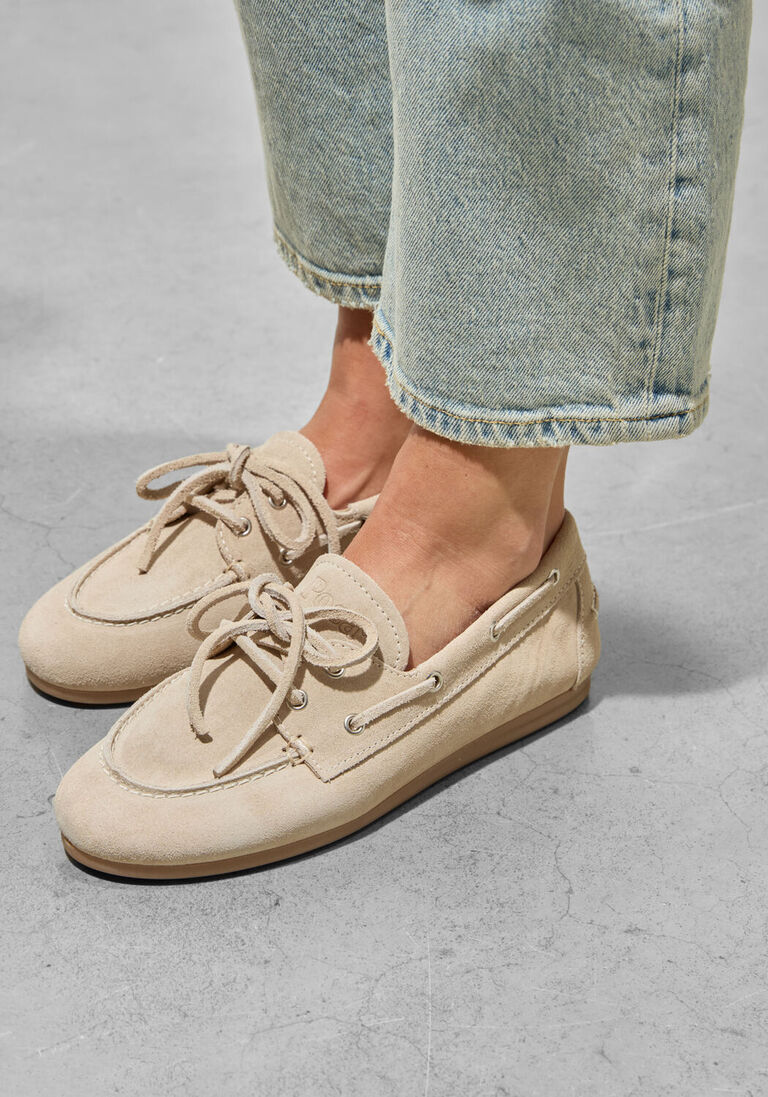 beige posa mocassins boat loafer