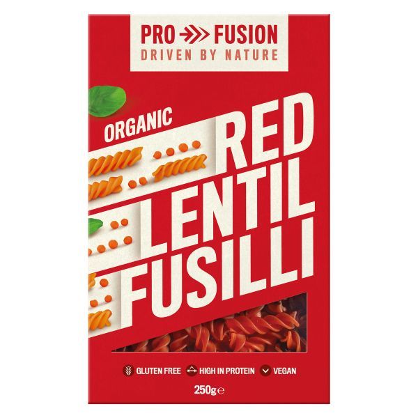Rødlinsefusilli