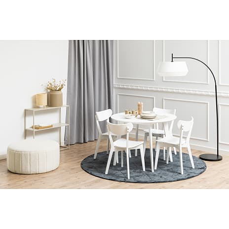 Roxby rundt spisebord - hvid