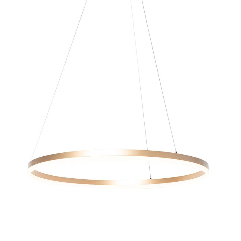 Design hanglamp goud 80 cm incl. LED 3-staps dimbaar - Anello