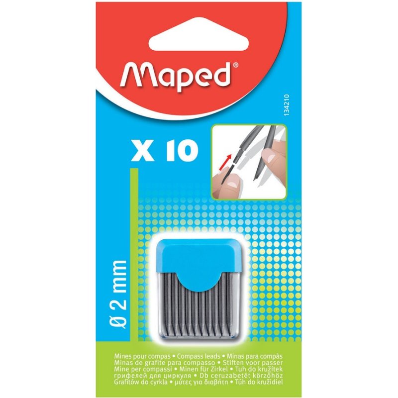 Mine maped compas 2mm hb étui 10 unités