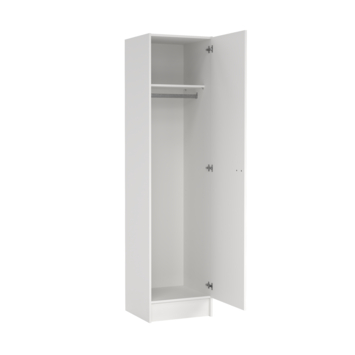 Opbergkast 1-deurs Cosmo wit gelakt spaanplaat 200 x 49,2 x 47,1 cm