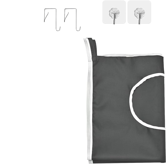 (73x47cm) Hängender Wäsche Sack Tür Kleider Sammler Wäschekorb Aufbewahrung - Braun