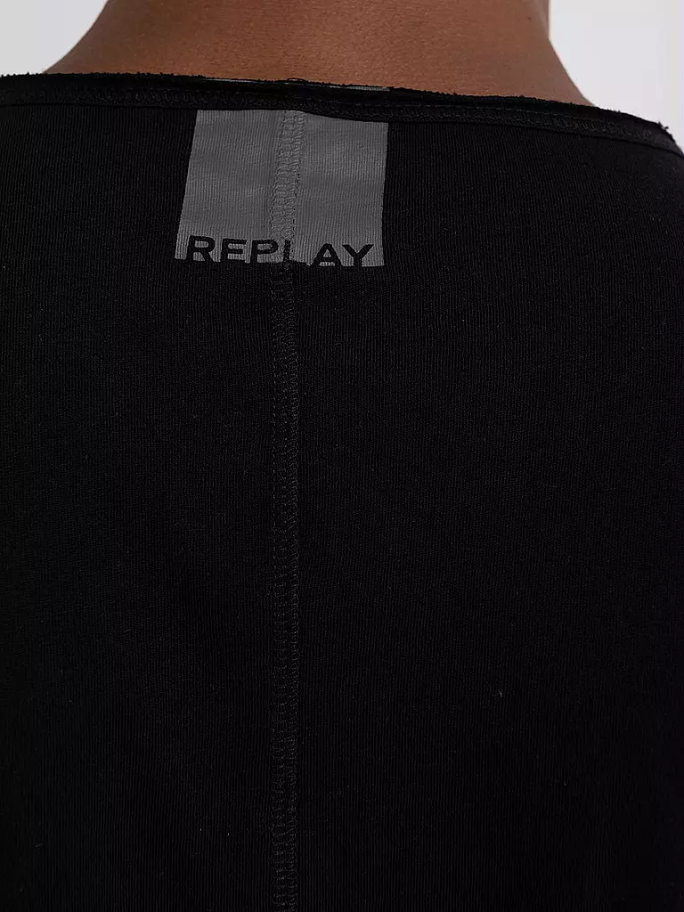 REPLAY Langarmshirt schwarz