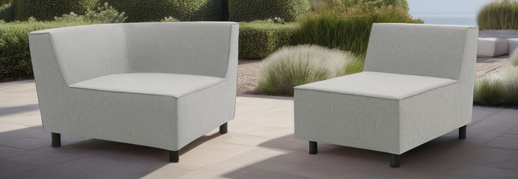 DOMO collection Sofaelement »Sonna, individuell zusammenstellbar« Einzelelemente für Terrasse, Garten und Balkon, speziell für Outdoor