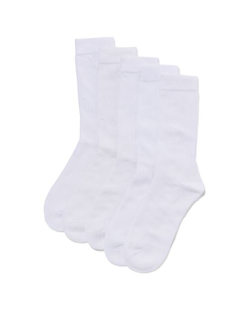 5 paires de chaussettes de sport homme blanc