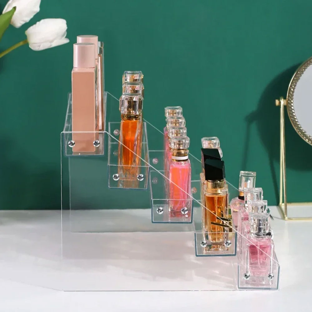 (31x18x14cm) Acryl Parfum Organizer Schminktisch Aufbewahrung - Transparent