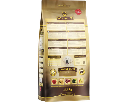 Wolfsblut Range Lam Adult droog hondenvoer met volkoren rijst, appels, peren met waardevolle superfoods, graanvrij, glutenvrij, 12,5 kg