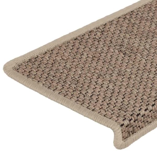 vidaXL Selvklebende trappematter sisal-utseende 15 stk 65x21x4 cm sand