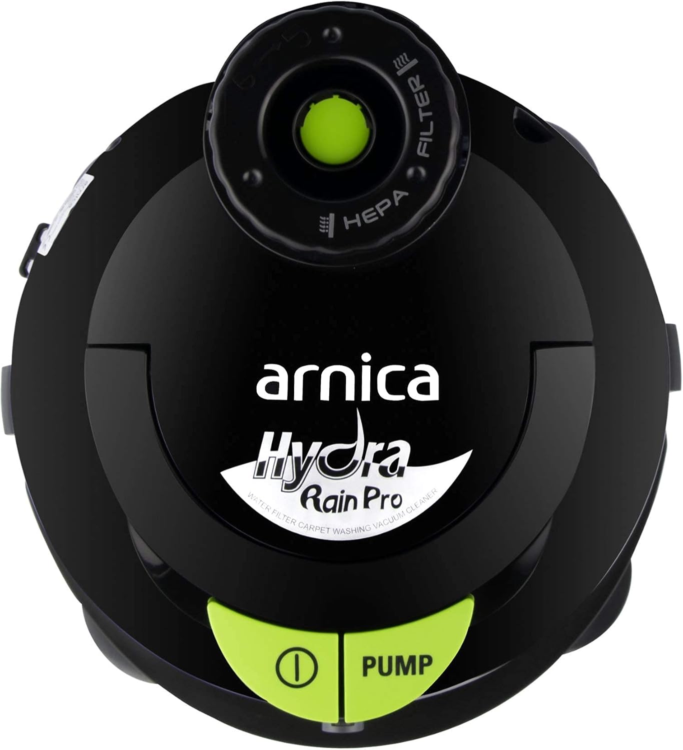 arnica Hydra Rain Pro - Waschsauger - 2400W - Wasserfilter HEPA13 - Nass Trocken Teppich Polster Hartboden Reinigung - 10L Frischwasser - 8,5L Schmutzwassertank - 8m Kabel