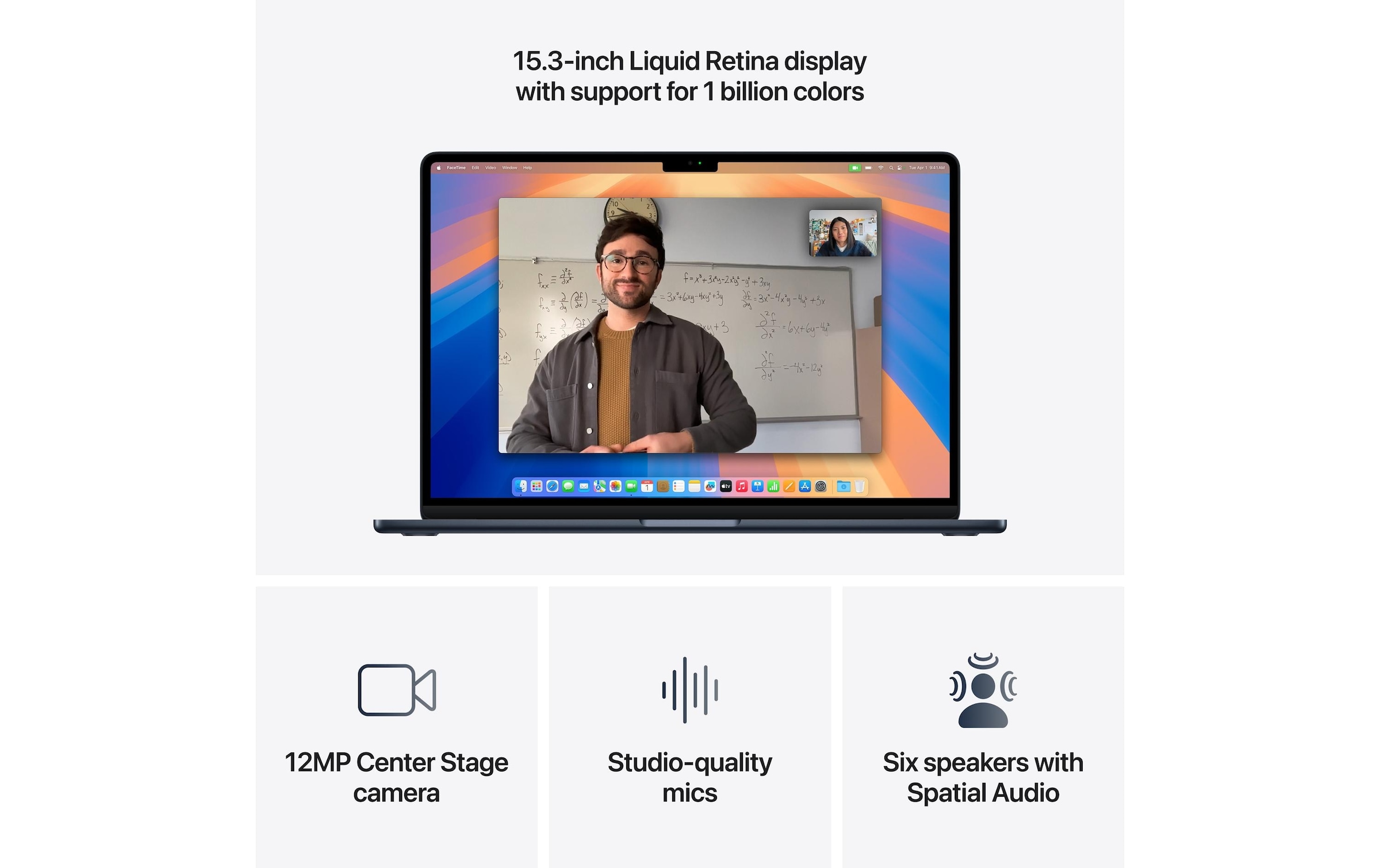 Apple Notebook »MacBook Air 15 2025 M4 10C GPU / 32 GB / 256 GB Midnight« 38,86 cm / 15,3 ″ Apple M4 256 GB SSD