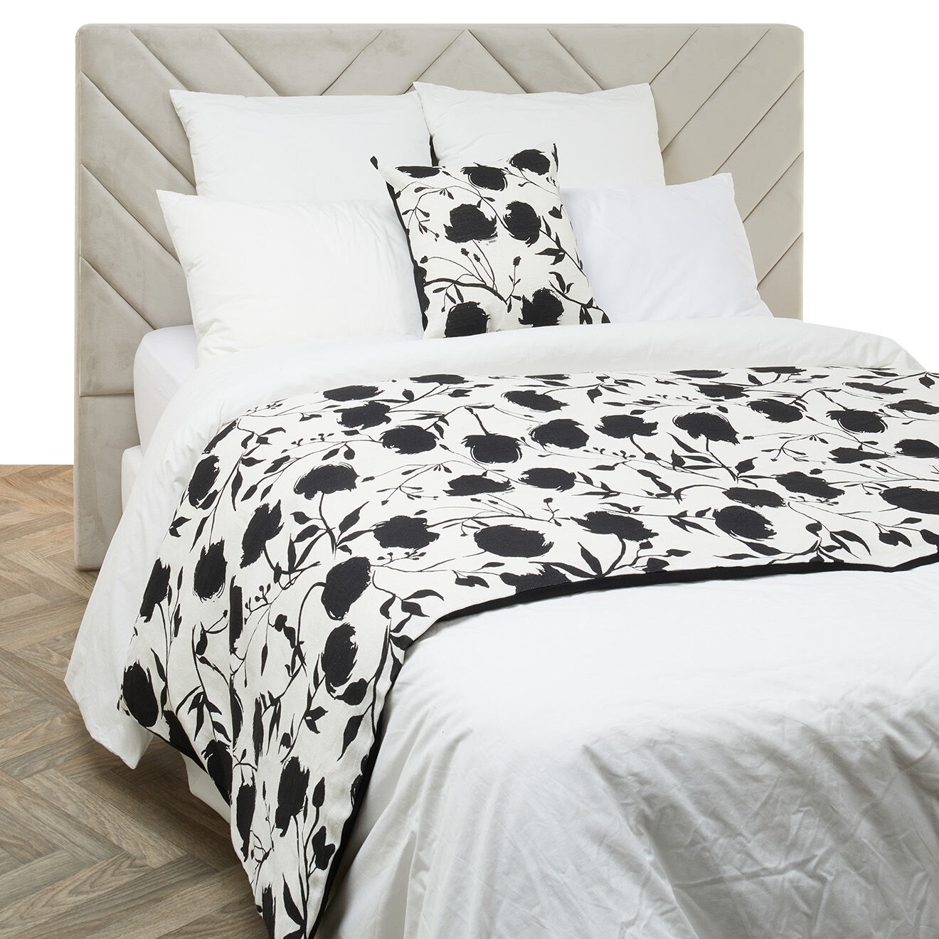 Haomy Housse de coussin en Lin & Coton Yulin blanche - 45x45 cm