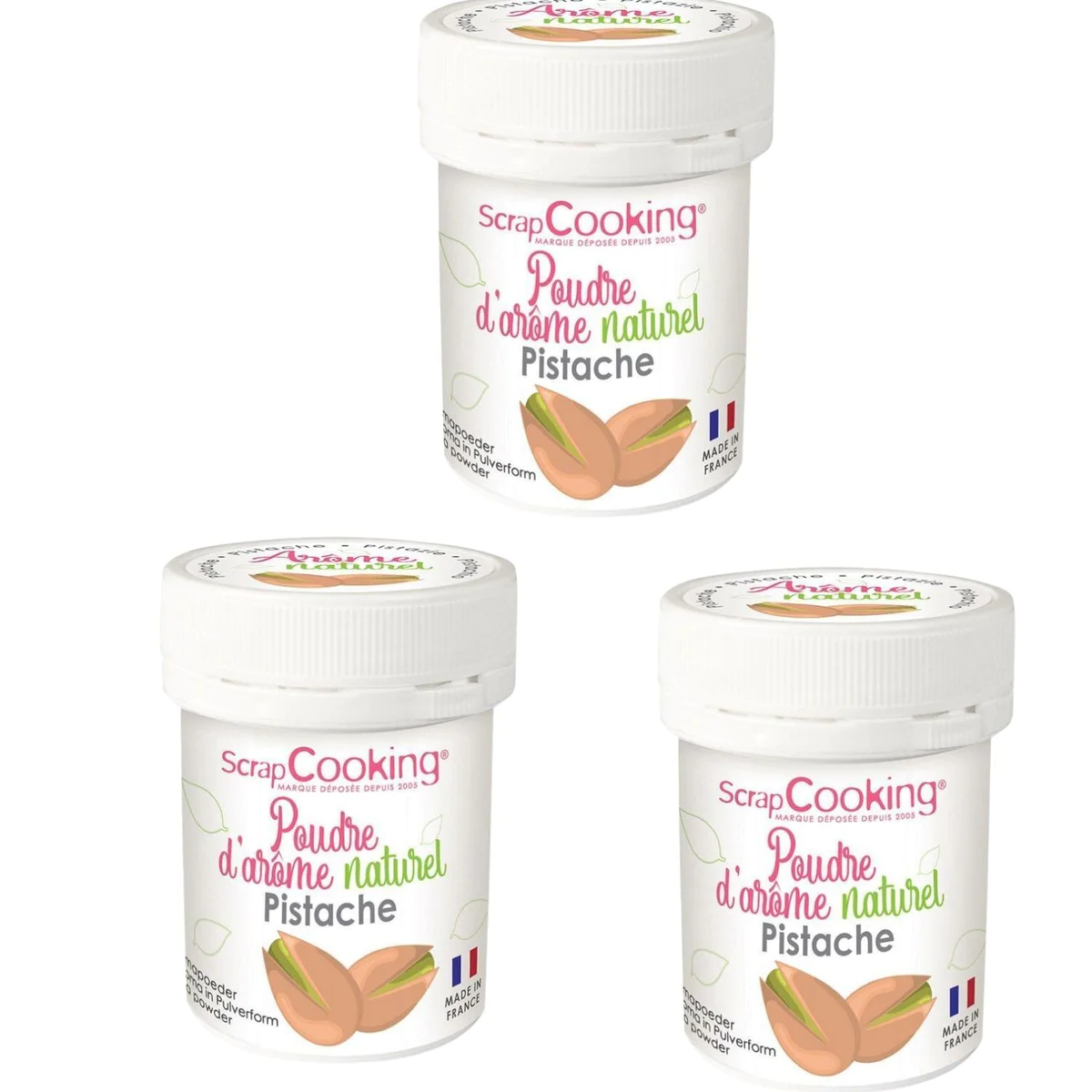 Arôme alimentaire naturel en poudre 45 g - pistache Scrapcooking