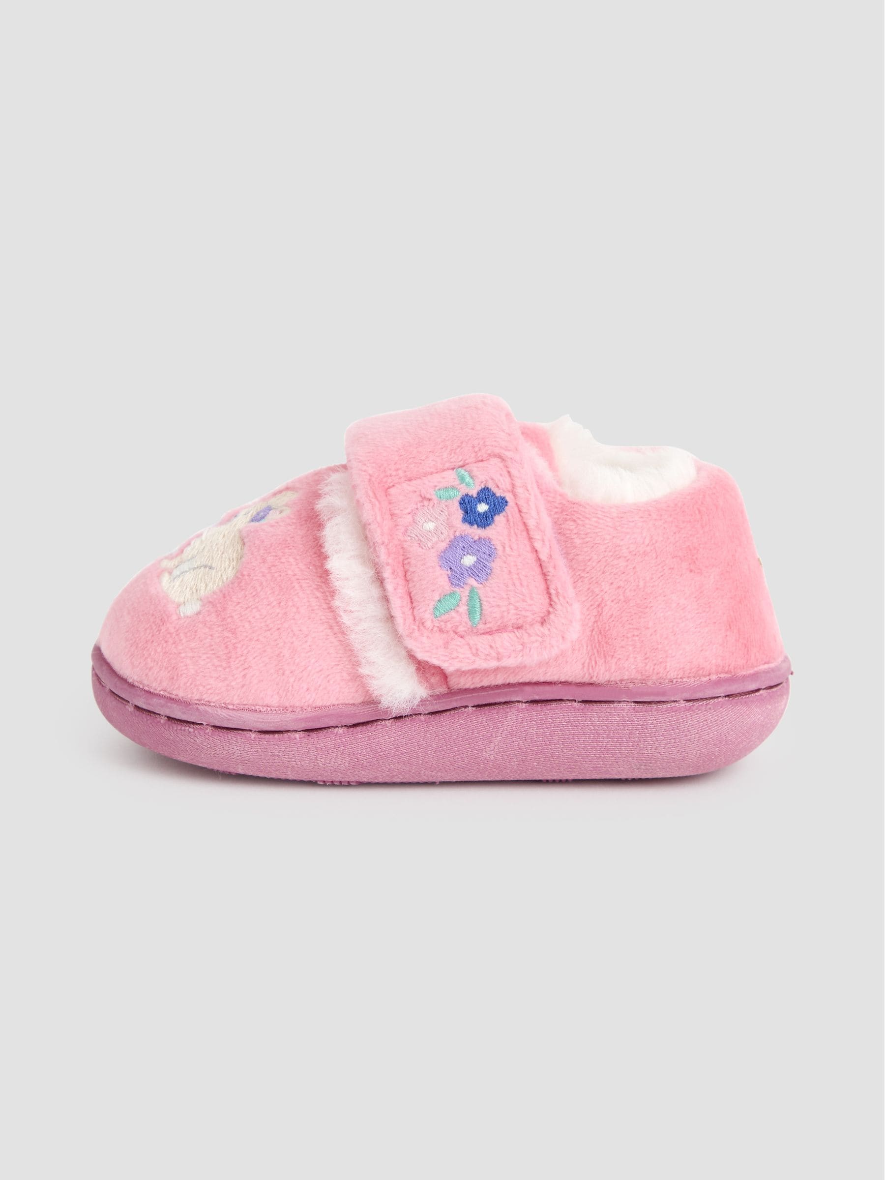 Roze met konijnen - JoJo Maman Bébé - Pantoffelschoenen met eenhoorn