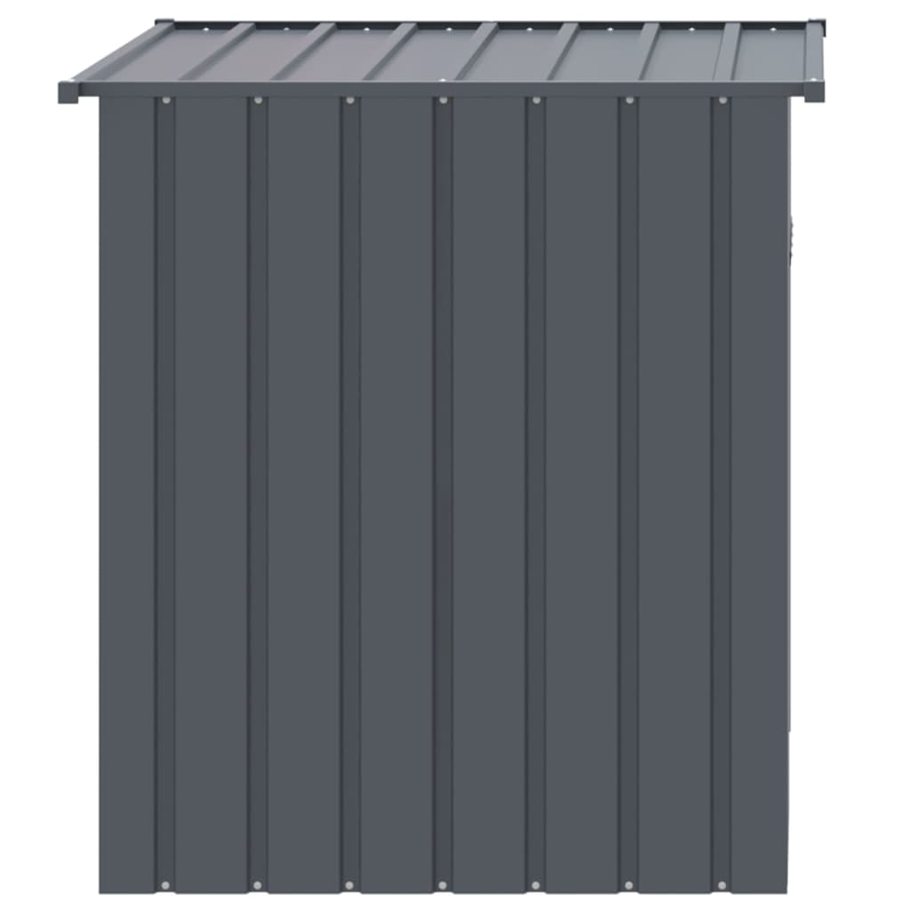 Canil vidaXL com cobertura, aço galvanizado, cinza, 110x103x109 cm