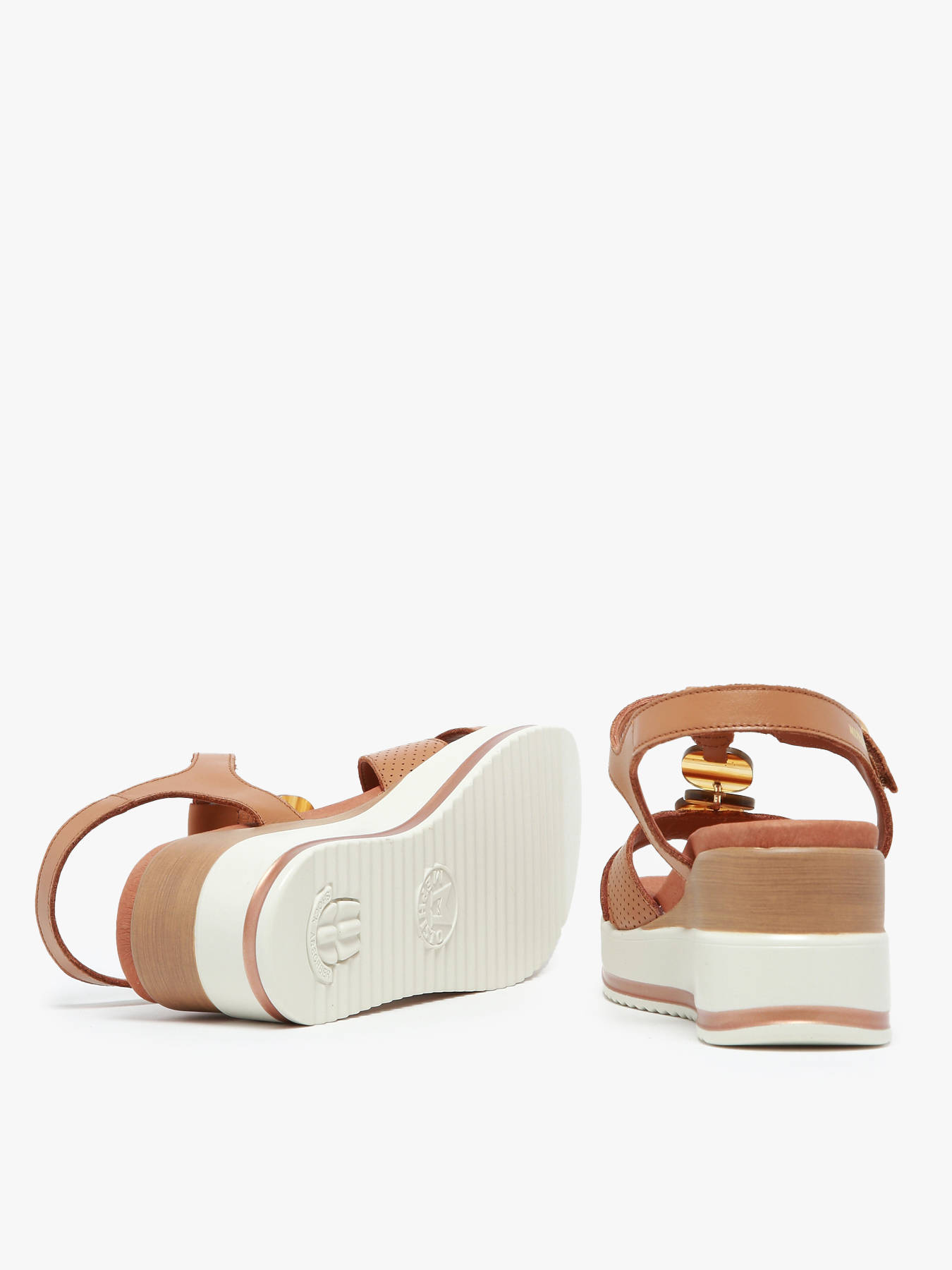 Sandales talon compens en cuir MEPHISTO