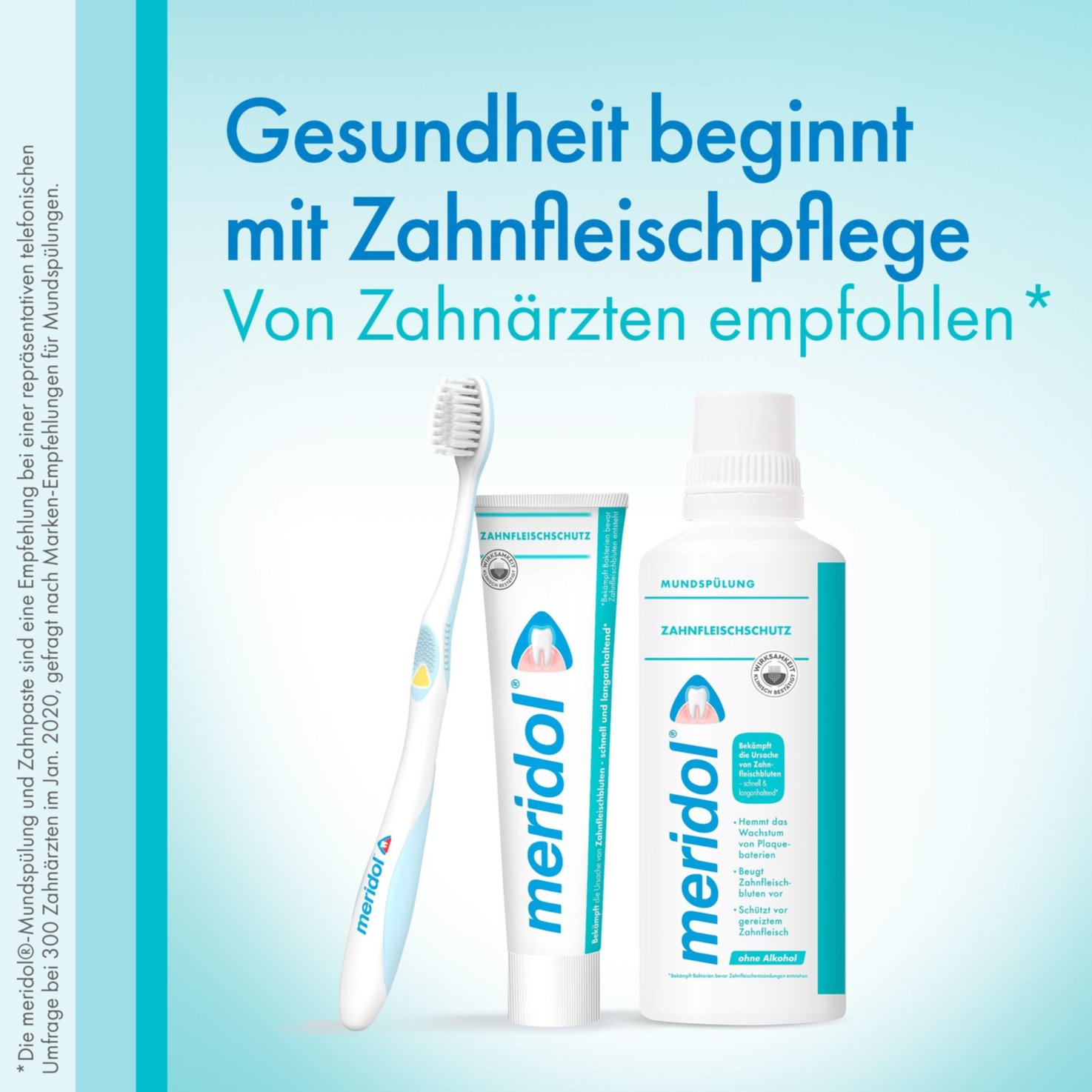 meridol Zahnfleischschutz Mittel Zahnbürste