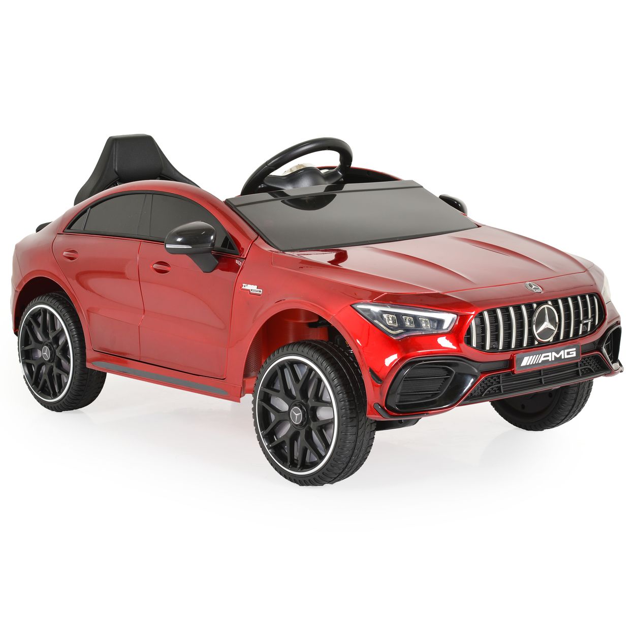 Moni Kinder Elektroauto Mercedes-AMG CLA 45 Bluetooth Fernbedienung vier Motoren rot