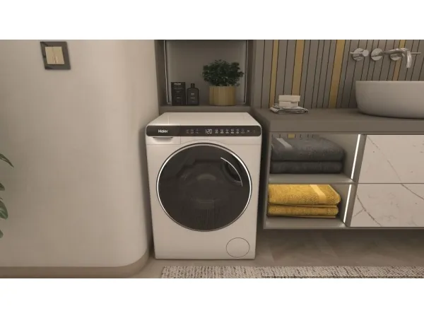 Haier HW50-BP12307-S, Front-læsning, 5 kg, C, 66 dB, 1200 rpm, A
