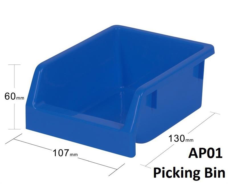 Dazikemo 20-er Set Kunststoff Stapelbox blau