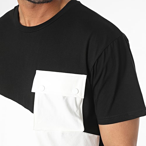 Tee Shirt Poche Noir Blanc