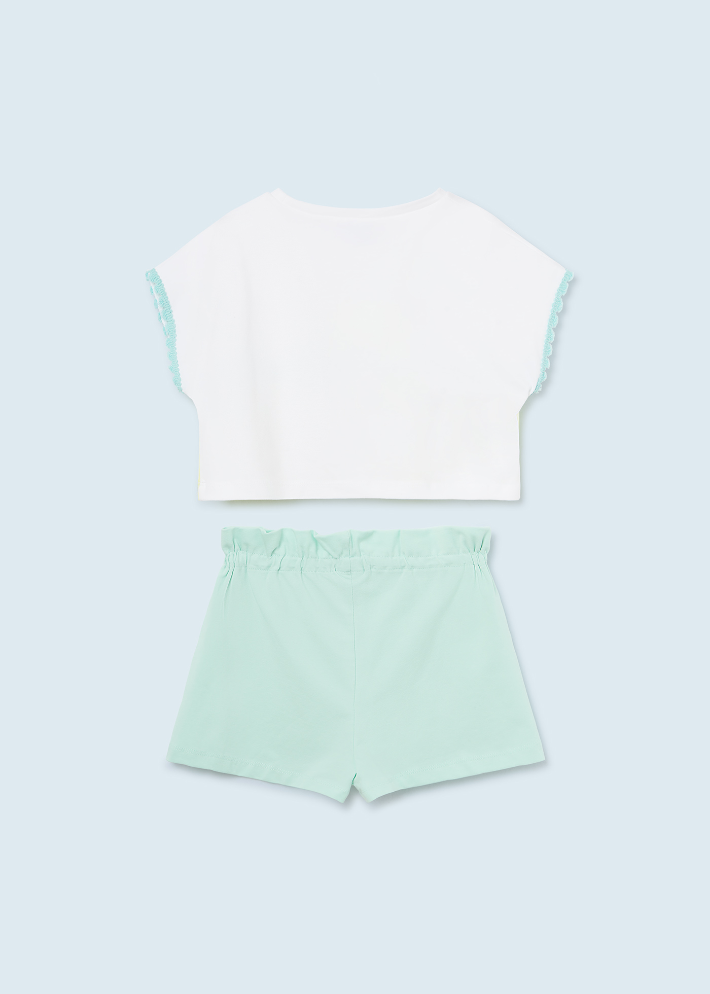 Conjunto de duas peças em algodão sustentável para meninas