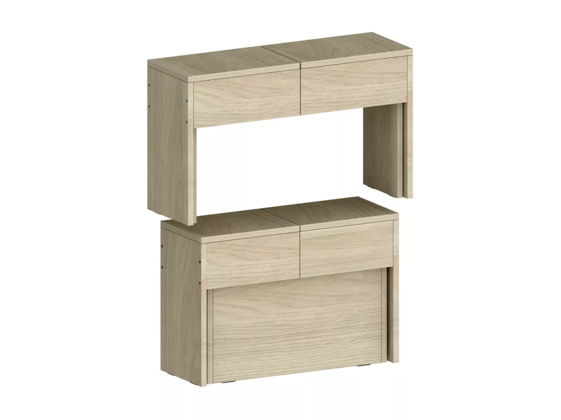 Banc Dcolasuon, Lot de 2 Sièges pour table à manger, Bancs extensibles, 290x25h45 cm, Olmo