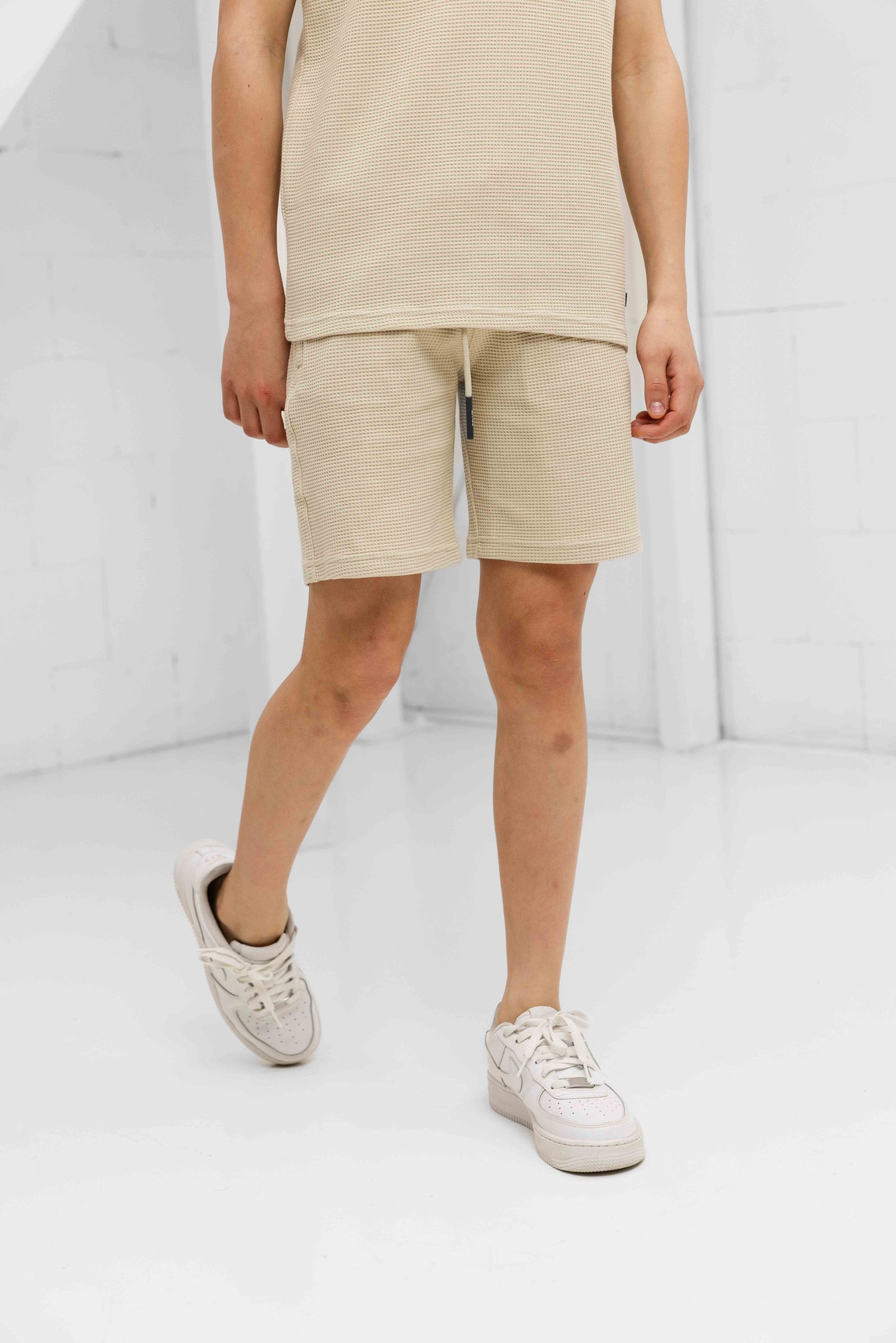 Ballin Amsterdam Waffle Embroidery Zomerset Kids Beige