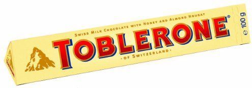 Toblerone - Melkchocolade - 100 g - Pak van 10 - Driehoekige Vorm