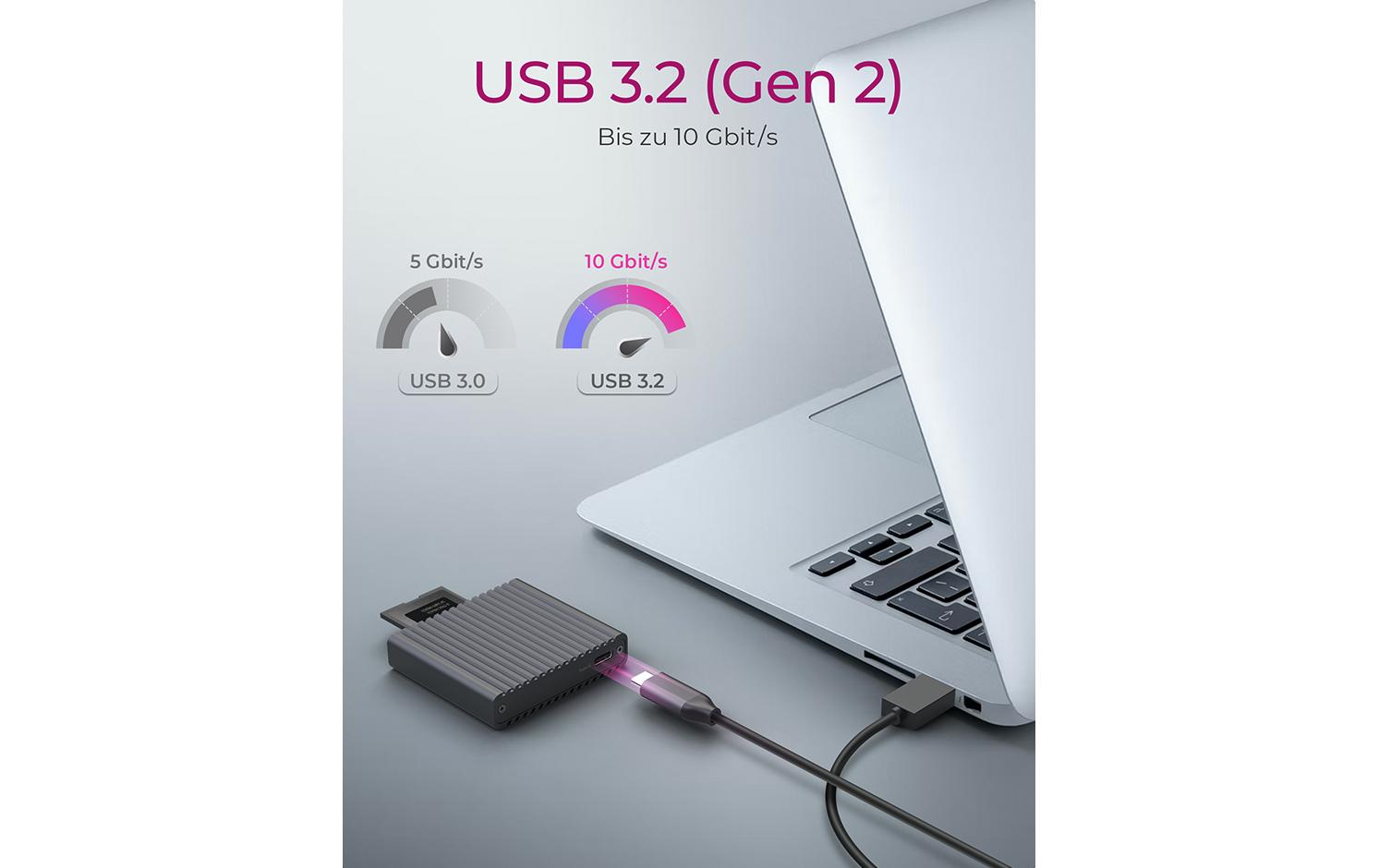 Card Reader Extern IB-CR404-C31Externer Multi-Kartenleser mit USB 3.1 Typ-C