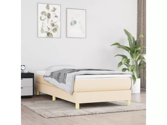 Sommier à lattes de lit Crème 80x200 cm Tissu
