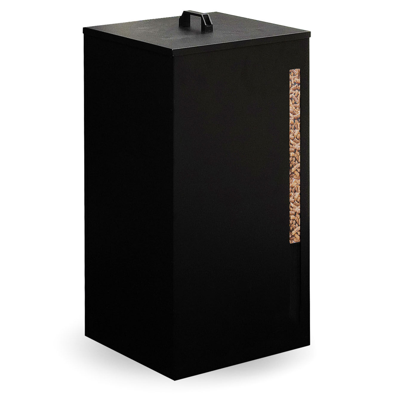 Idomya Réservoir à granules et pellets 70L noir - 36x36x76 cm