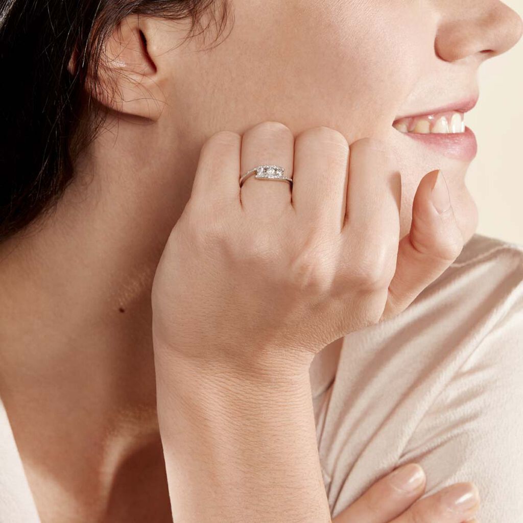 Bague Eternite Or Blanc Diamant