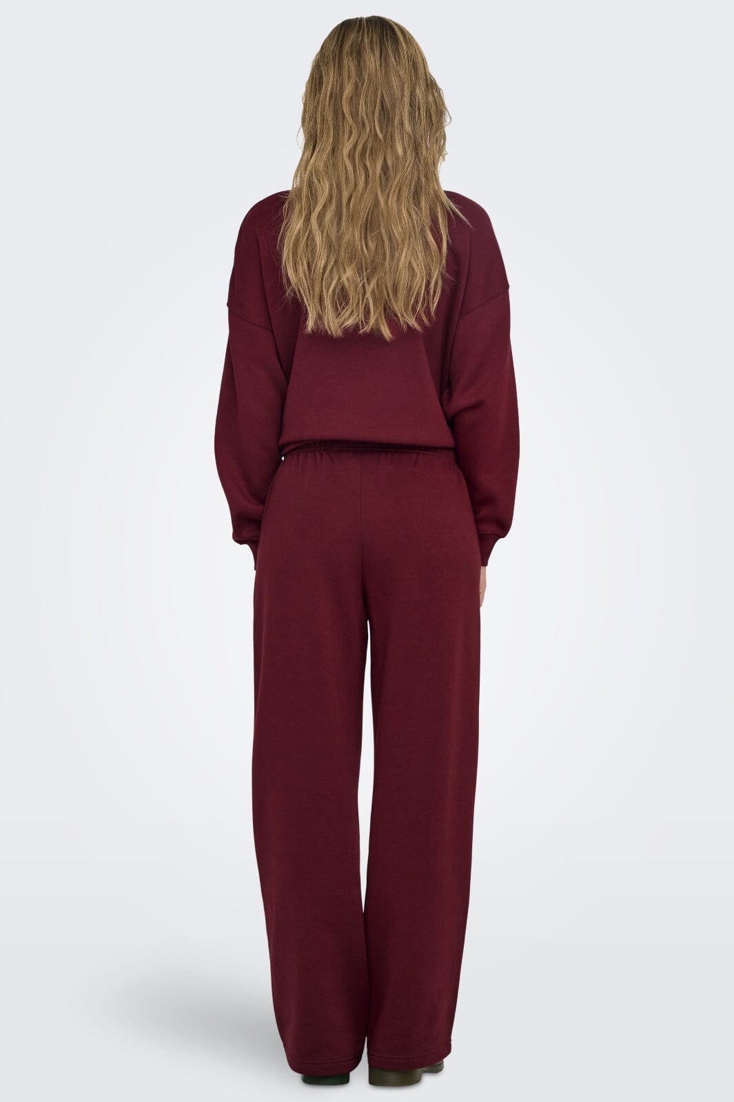 Only Onlbest Wide Pant Swt 4748484 cabernet