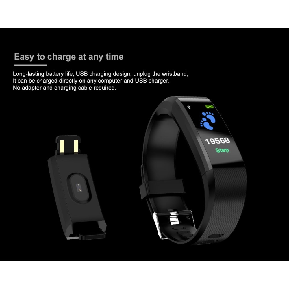 Fitness Tracker Bluetooth Sport Smart Watch Herzfrequenzüberwachung - Blau
