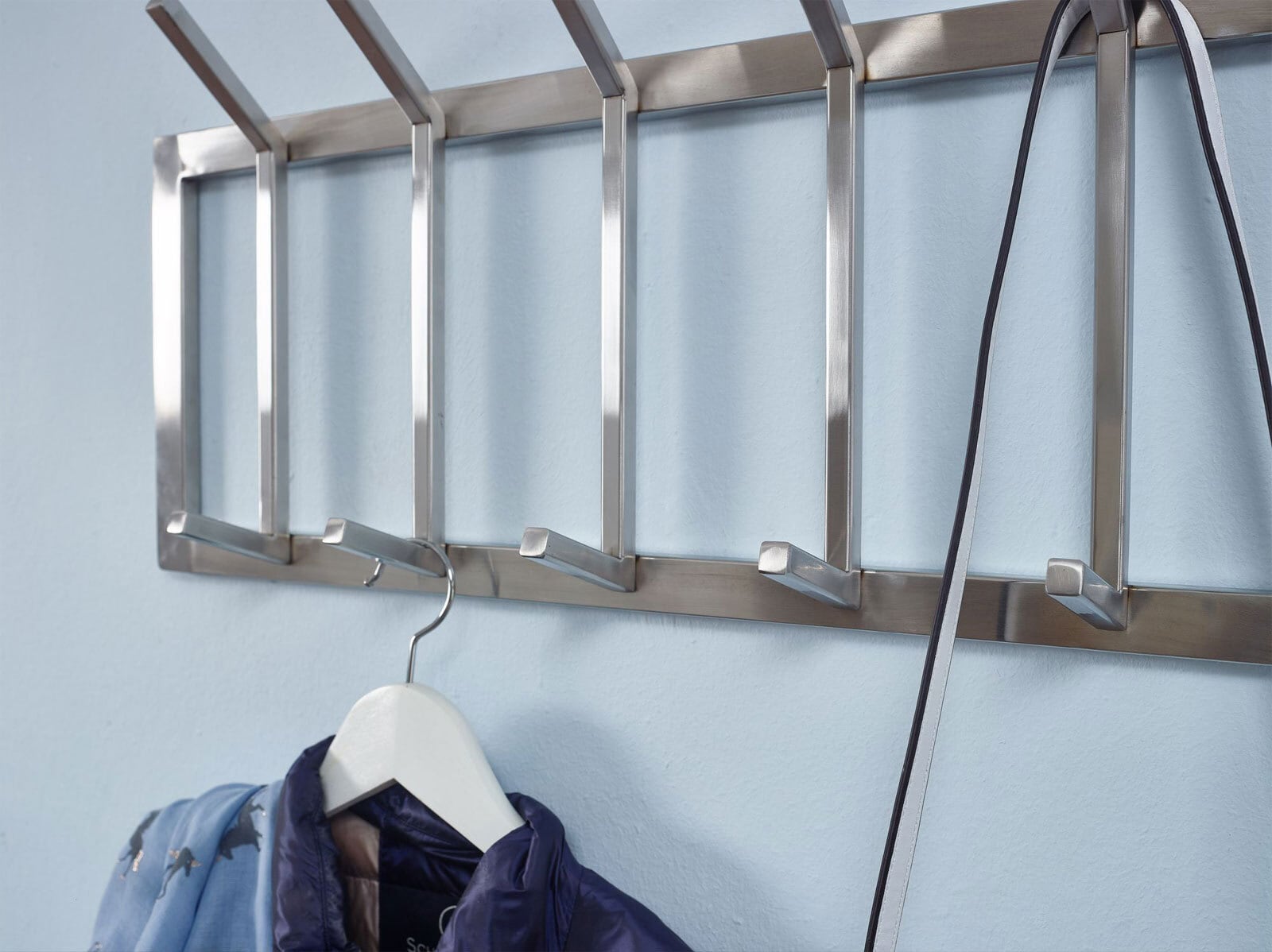 Garderobe 65 x 30 cm Silberfarbig