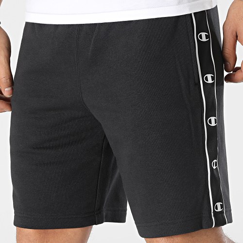 Short Jogging A Bandes 218471 Noir