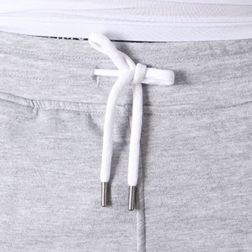 Short Jogging Rose Typo Gris Chiné Noir