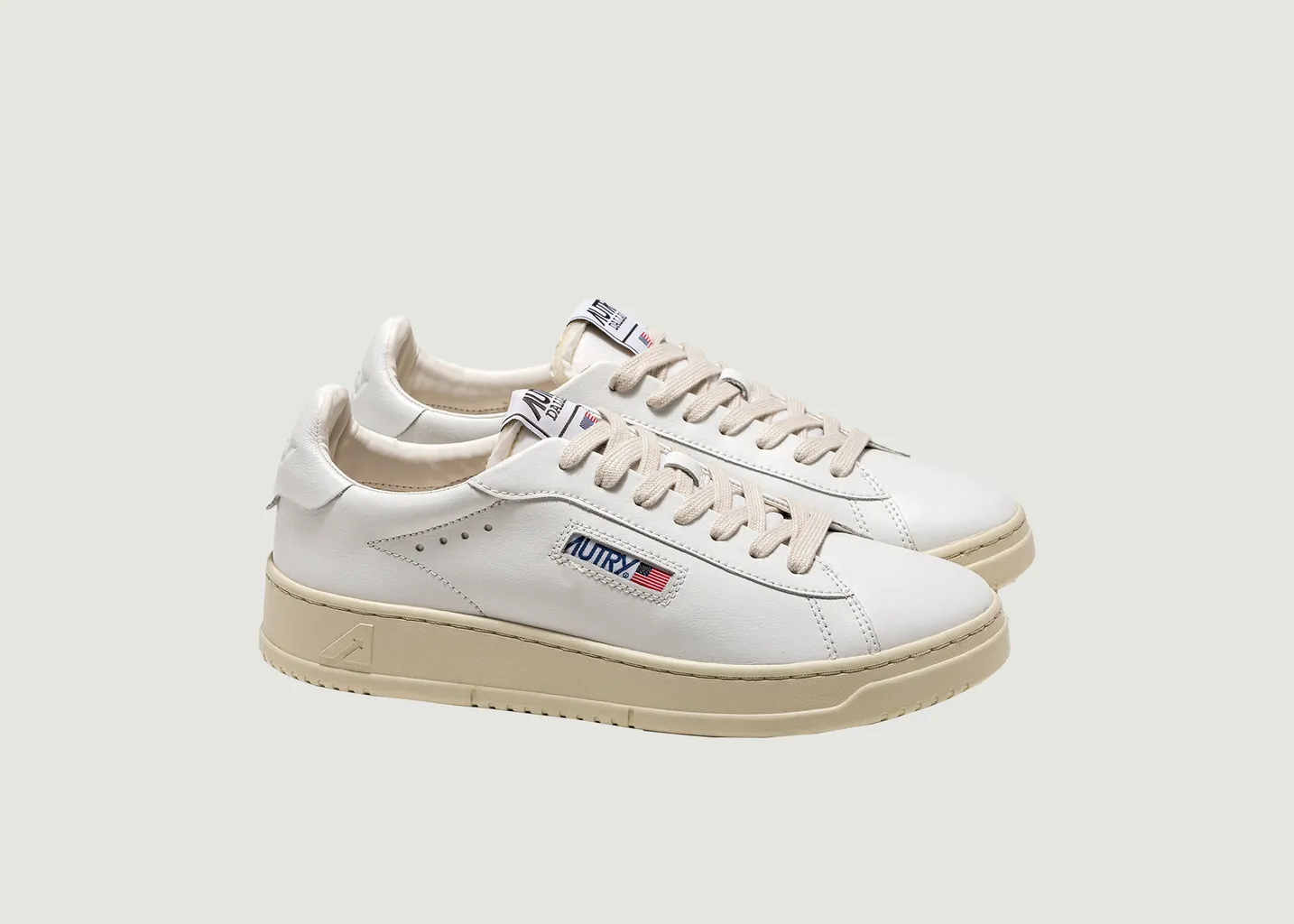 Baskets Dallas en cuir blanc AUTRY