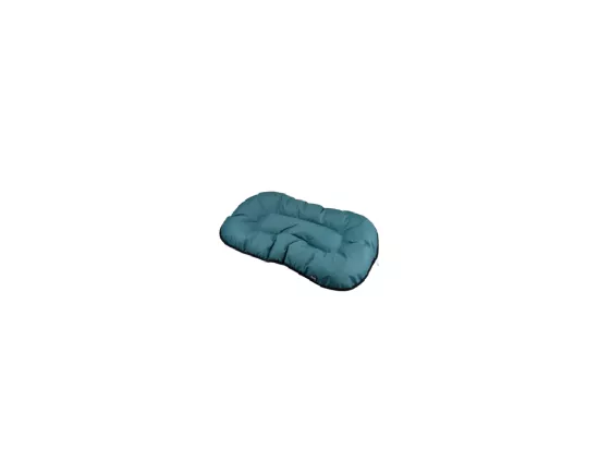 Coussin flocon rectangle réversible - Emeraude/Gris - L 45 x l 25 cm