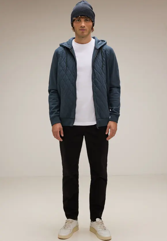 Gesteppte Sweatshirtjacke - diver blue