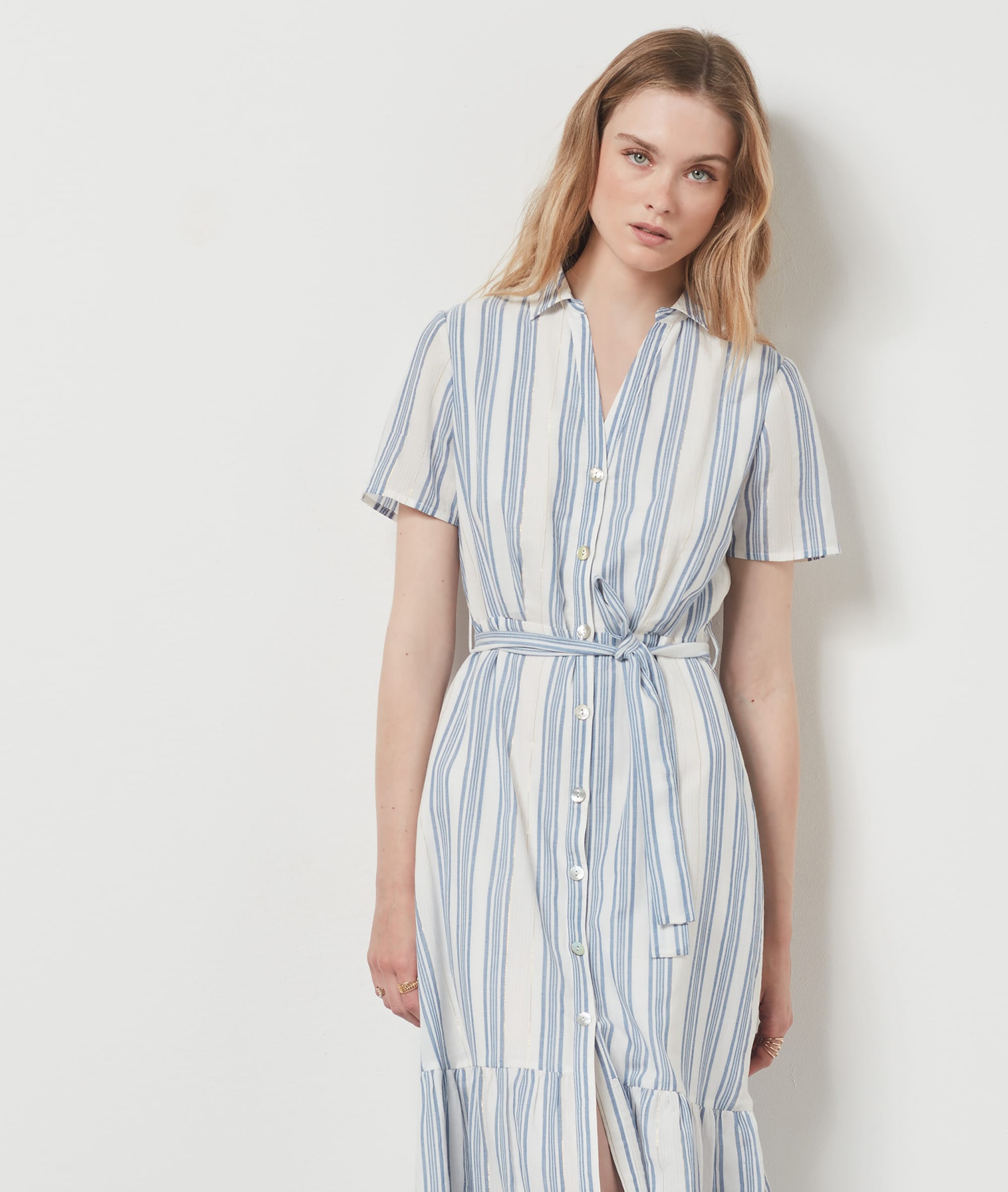 Robe longue en coton